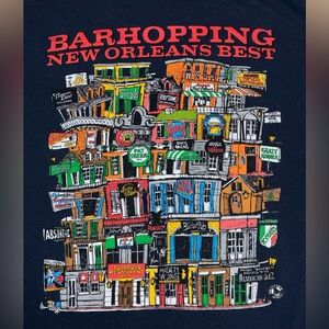 Vintage New Orleans Bar Hopping tshirt  - medium